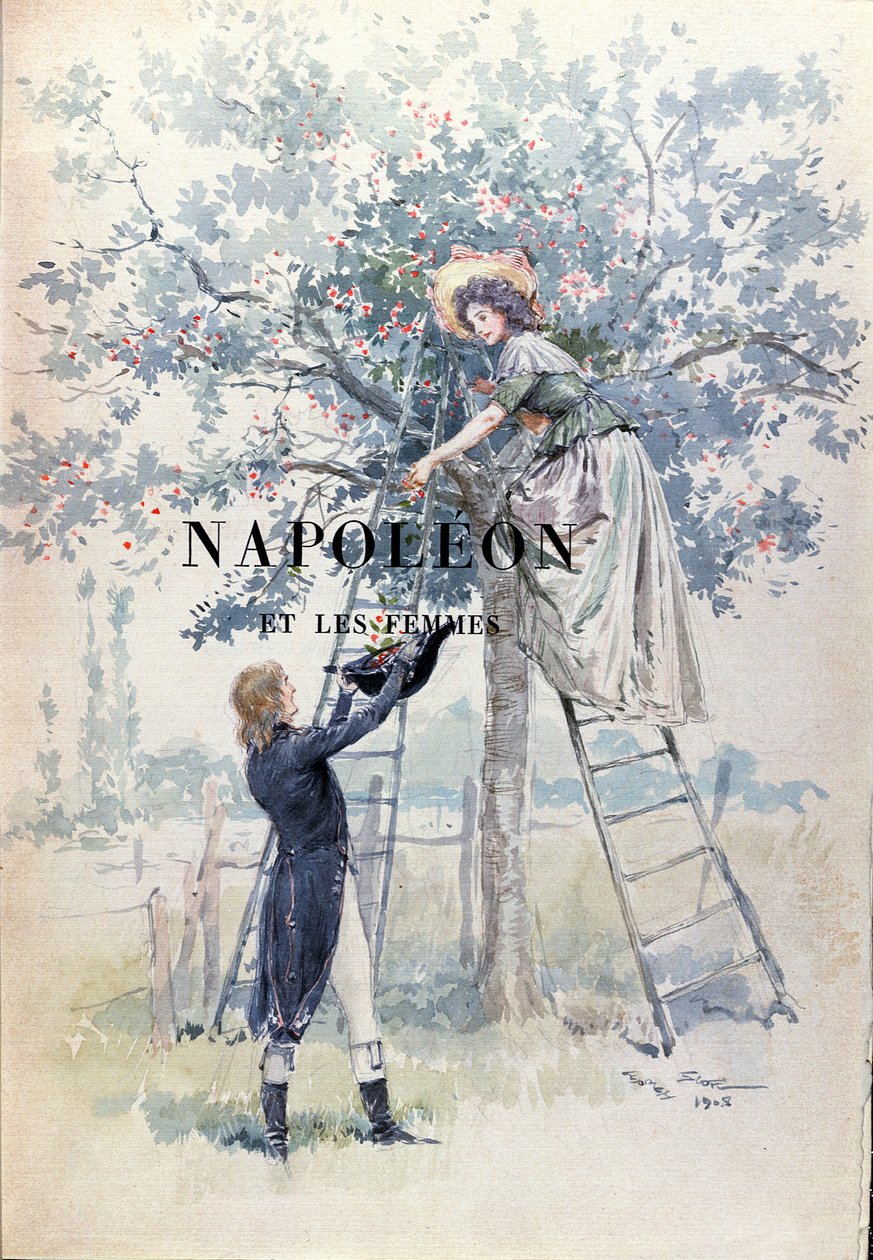 Louis Claude Frederic Masson (1847-1923) "Napoleon et les Femmes" című művének illusztrációja, először 1894-ben jelent meg. alkotó: Georges Bertin Scott