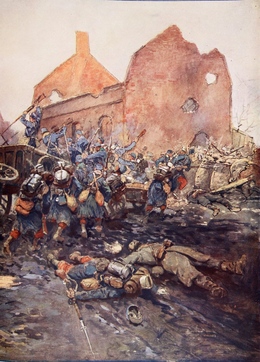 Vermelles támadása, 1915 alkotó: Georges Bertin Scott
