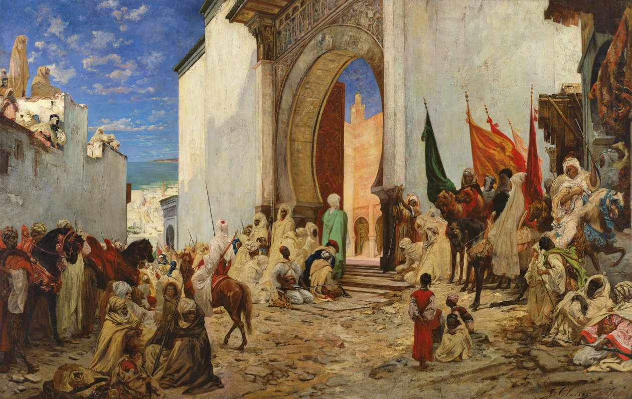 Az Ouezzane-i Sharif belépése a mecsetbe, 1876 alkotó: Georges Clairin