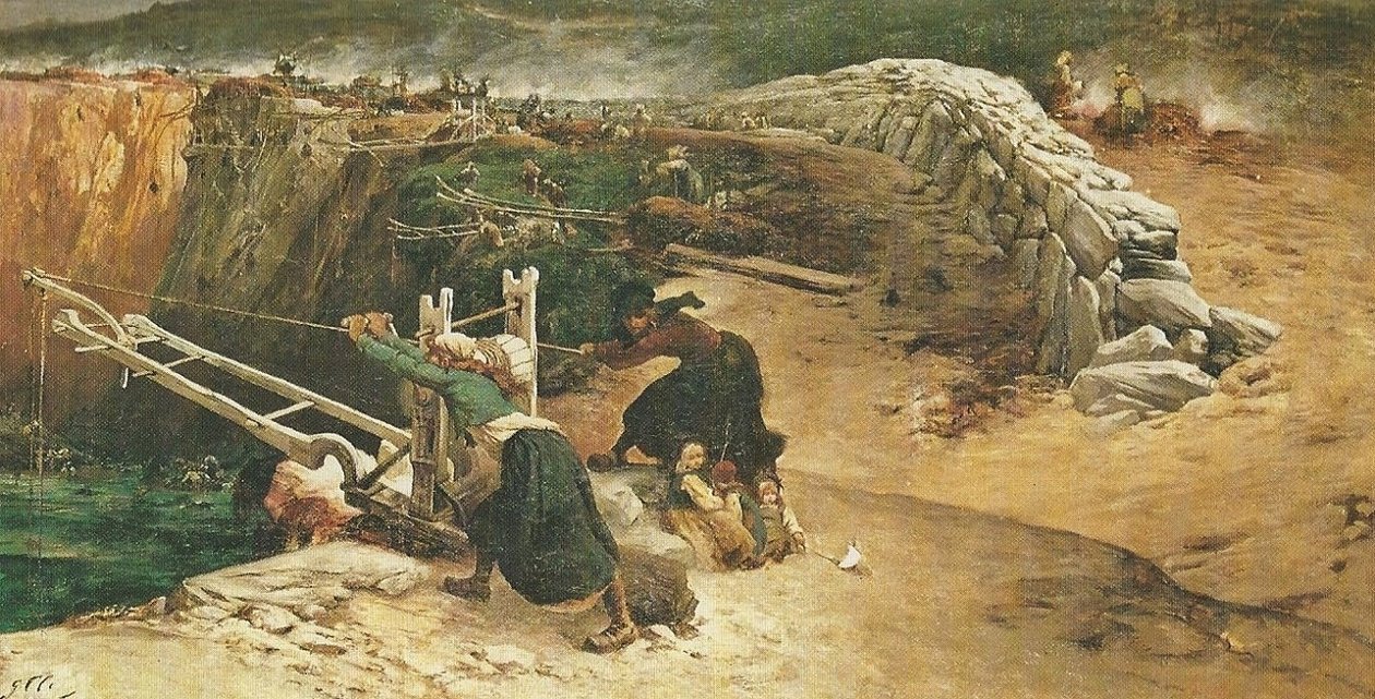 Kelp-égetés a Pointe du Raz-nál alkotó: Georges Clairin