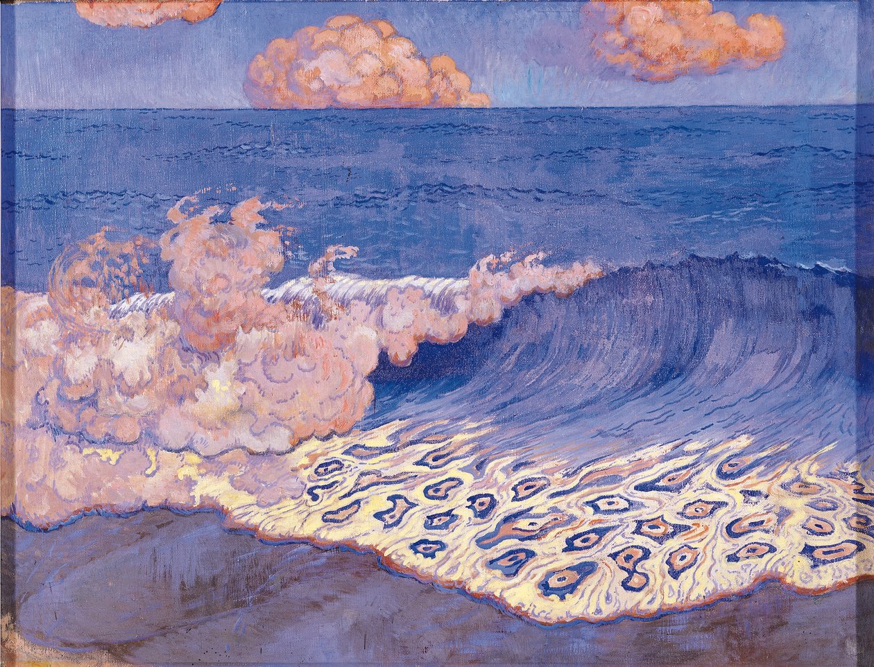 Kék tengeri tájkép, Hullámhatás, 1893 körül (tojástempera vásznon) alkotó: Georges Lacombe