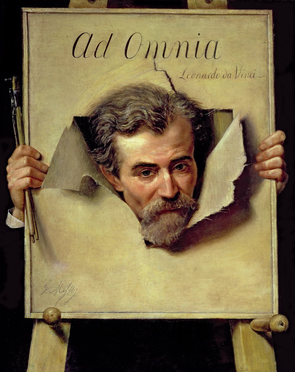Ad Omnia Leonardo da Vinci, a művész önarcképének tartják. alkotó: Georges Melies