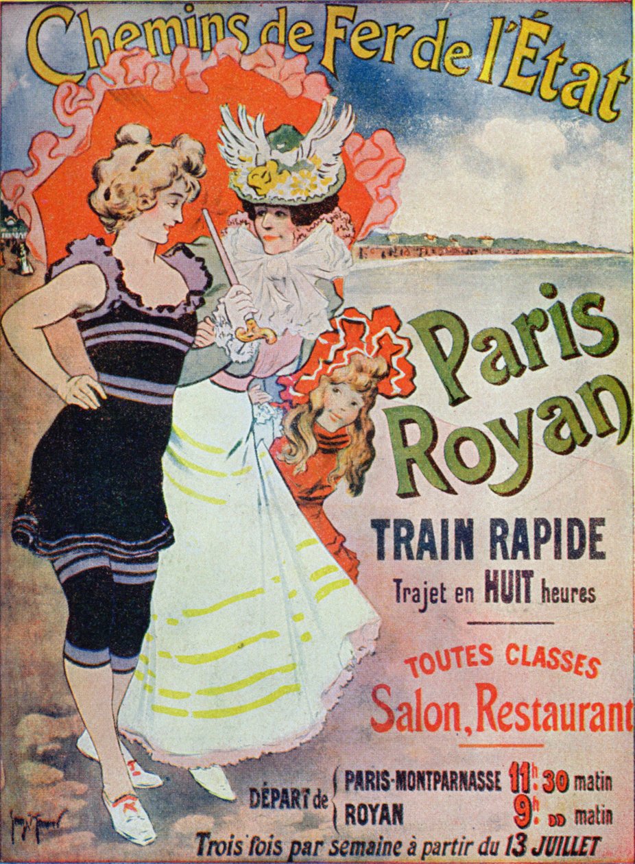 A Párizs-Royan vasútvonal reklámja, 1908 körül alkotó: Georges Meunier