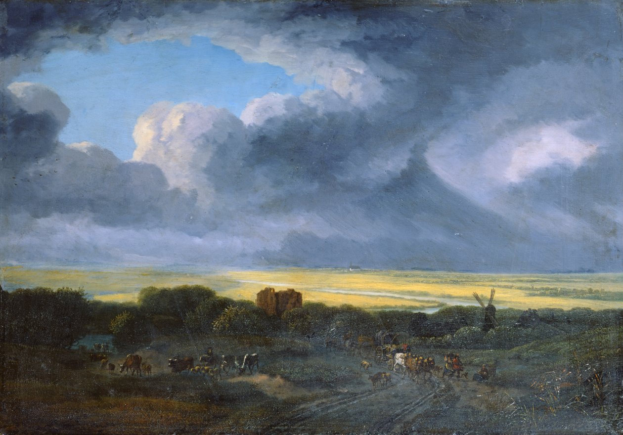 Viharos táj, 1795 alkotó: Georges Michel