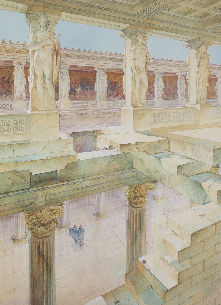 Tanulmány egy római templomról (wc papíron) alkotó: Georges Paul Chedanne
