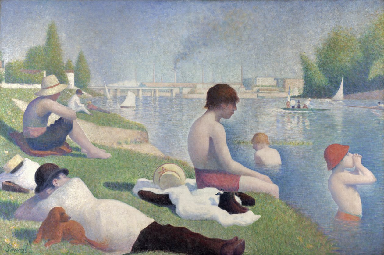 Fürdőzők Asnières-ben, 1884 alkotó: Georges Seurat