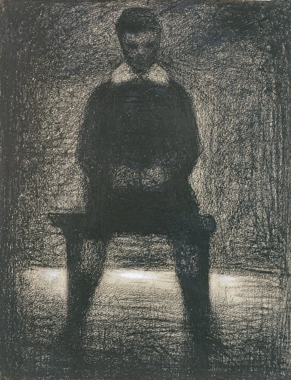 Maurice Appert Ülő, 1886-88 körül (conte zsírkréta és gouache papíron) alkotó: Georges Seurat