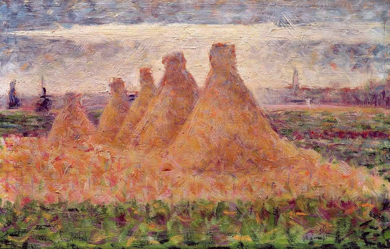 Szalmahalmok alkotó: Georges Seurat