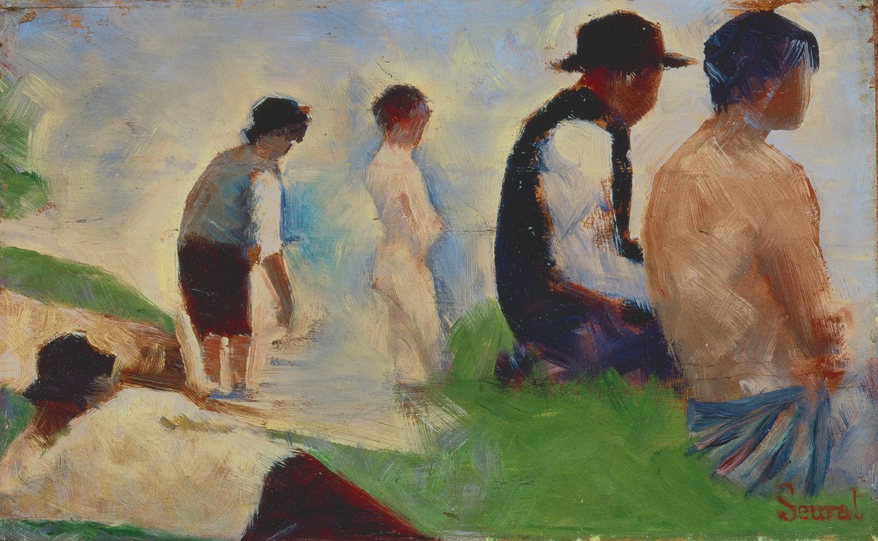 Tanulmány az „Asnieres-i fürdőzőknek”, 1883-4 (lásd még: 2136) alkotó: Georges Seurat
