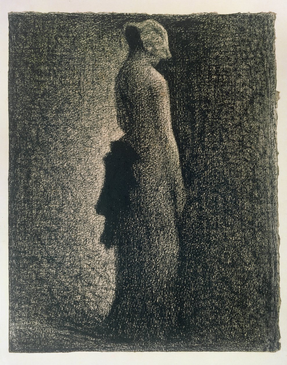 The Black Bow, 1882-3 (conte zsírkréta) alkotó: Georges Seurat