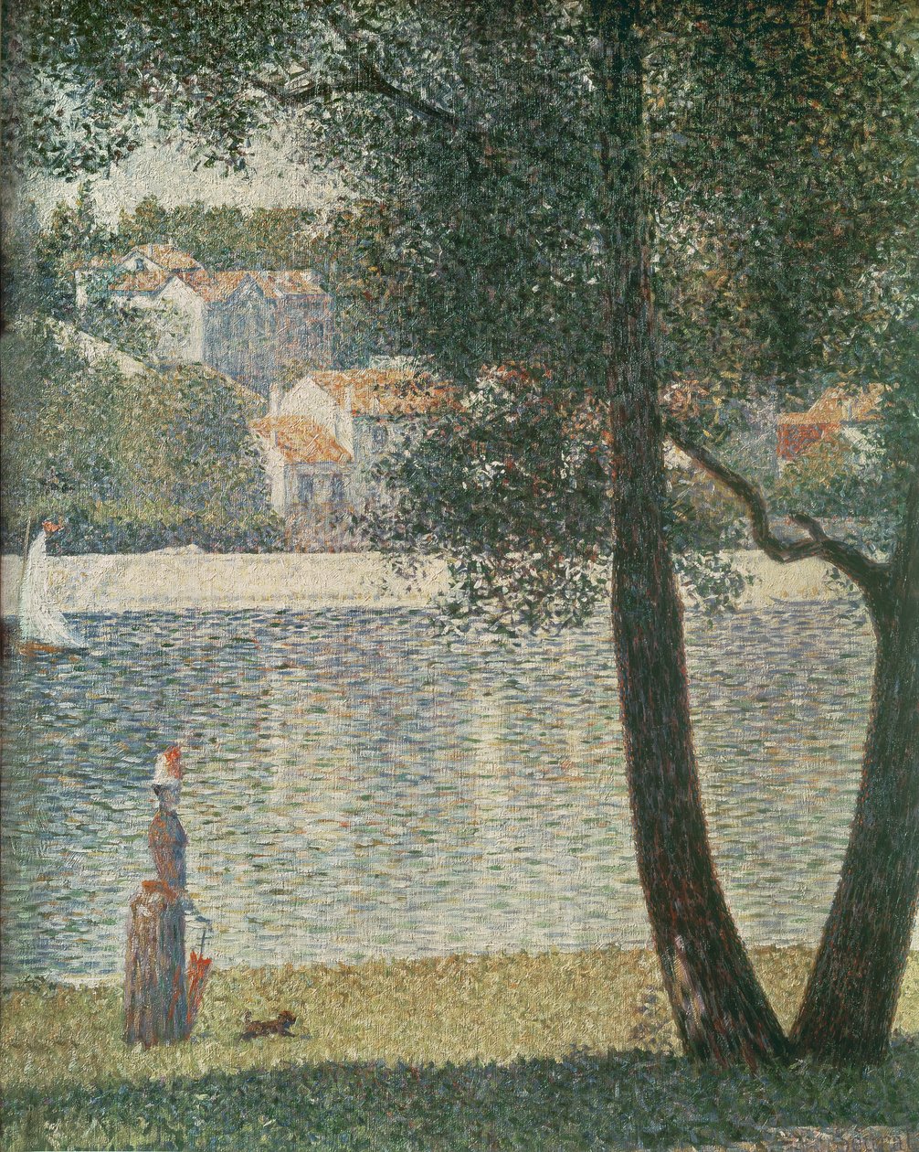 A Szajna Courbevoie-ban, 1885 alkotó: Georges Seurat