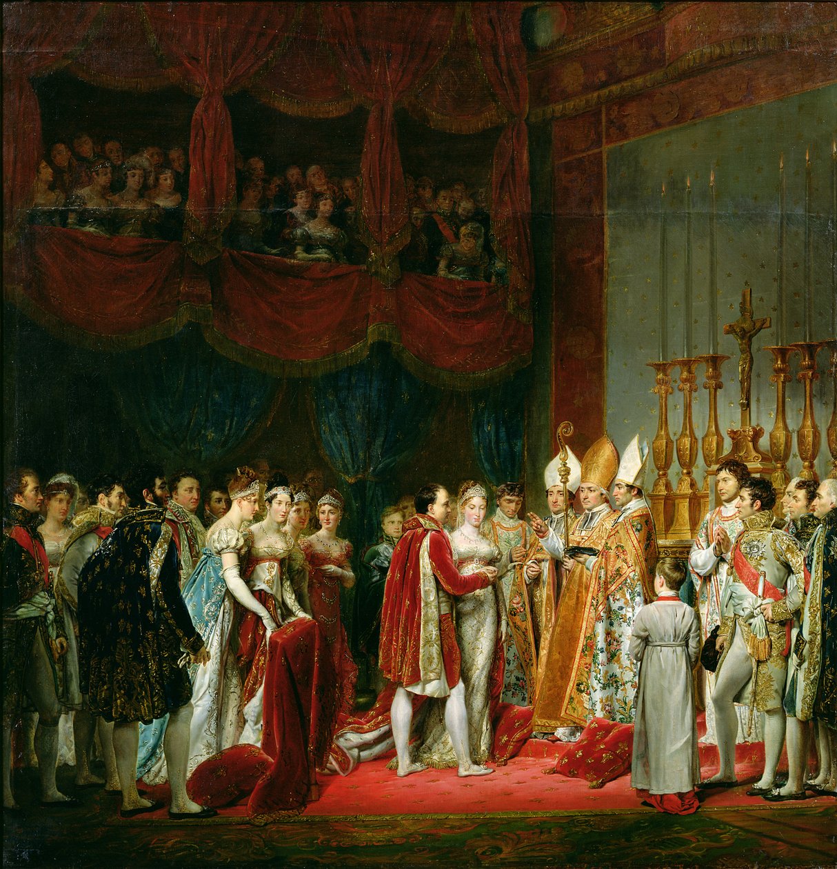 I. Napóleon (1769-1821) és Marie Louise (1791-1847) osztrák főhercegnő házassága, 1810. április 2. alkotó: Georges Rouget