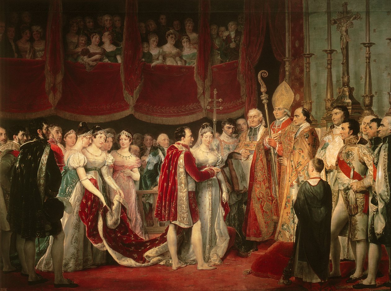 I. Napóleon és Marie-Louis főhercegnő esküvői szertartása 1810. április 2-án alkotó: Georges Rouget
