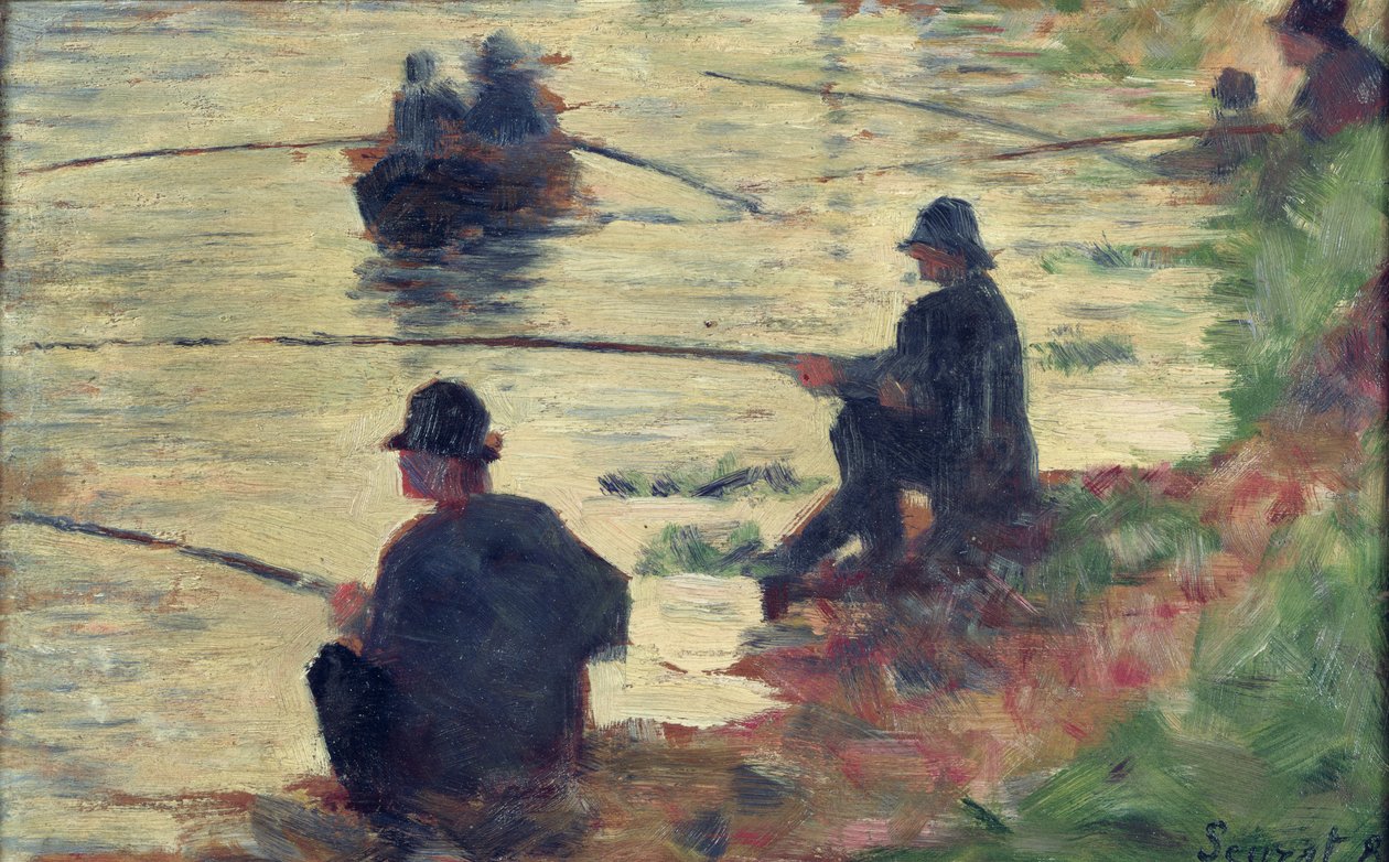 Horgászok, „La Grande Jatte” tanulmány, 1883 alkotó: Georges Seurat