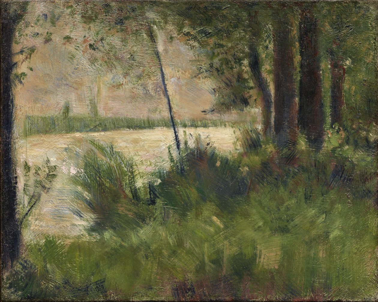 Füves folyópart alkotó: Georges Seurat