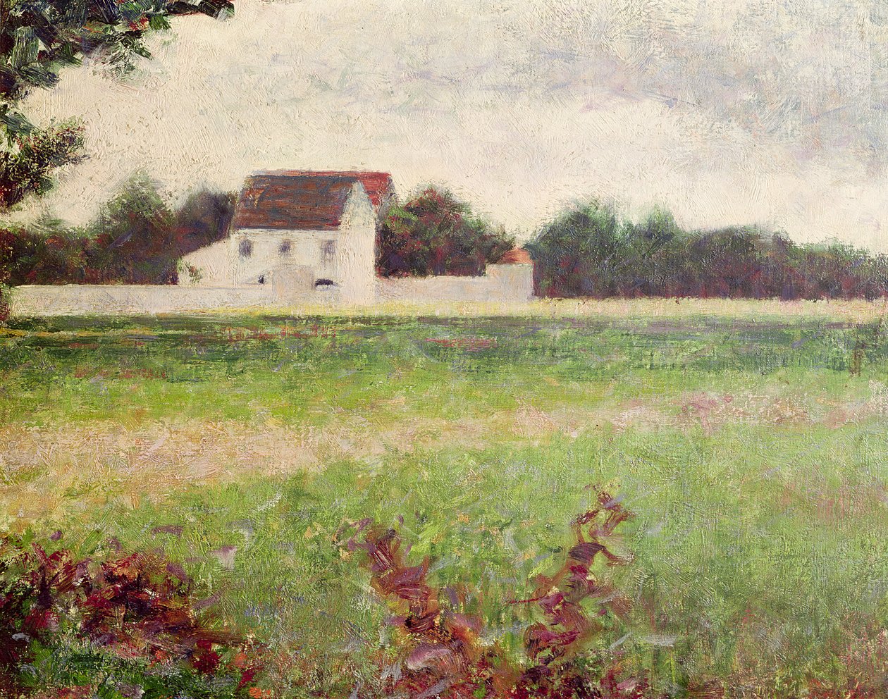 Tájkép az Ile-de-France-ban, 1881-82 alkotó: Georges Seurat