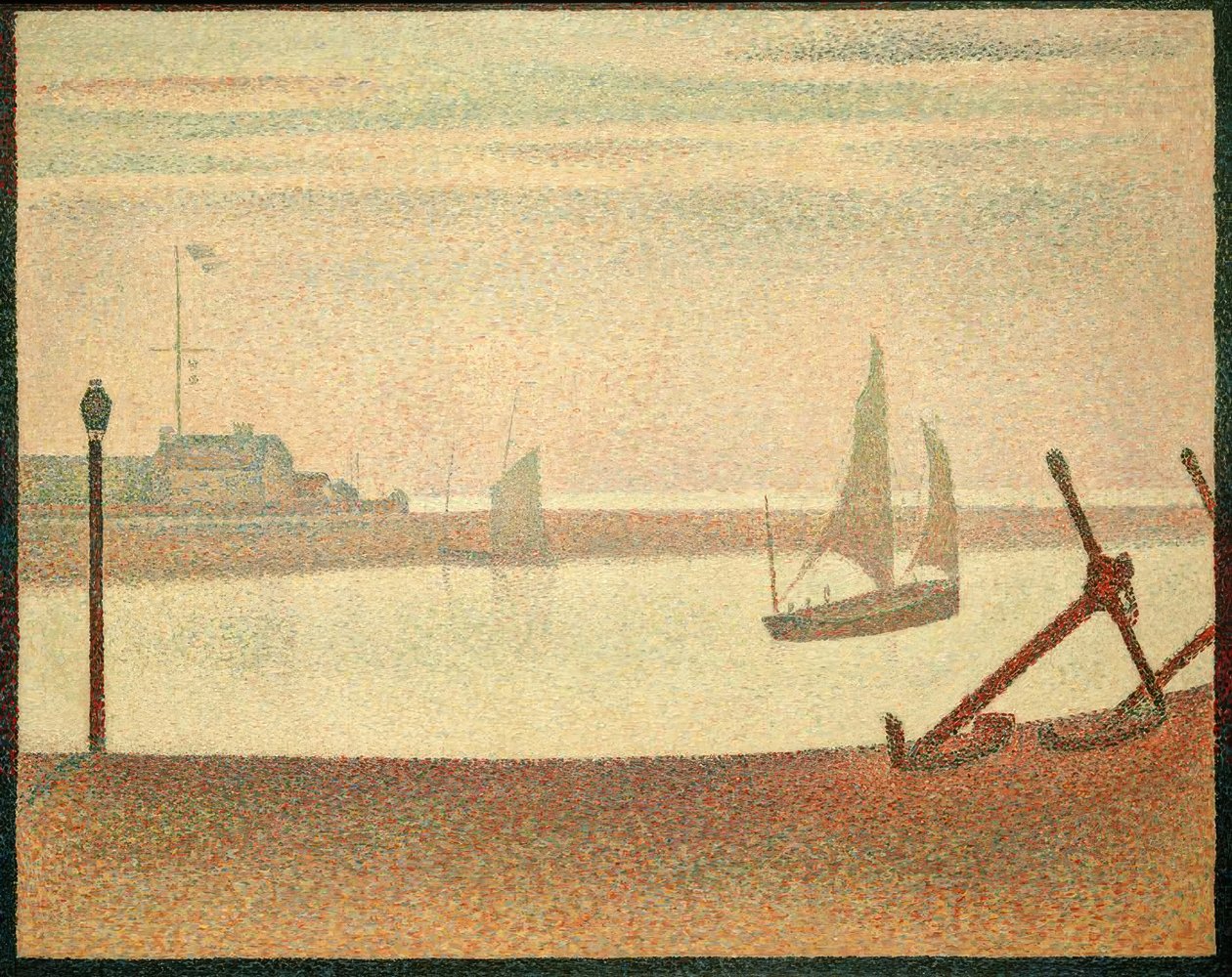 Le Chenal de Gravelines: Un Soir (Abend am Kanal v. Gravel.) alkotó: Georges Seurat