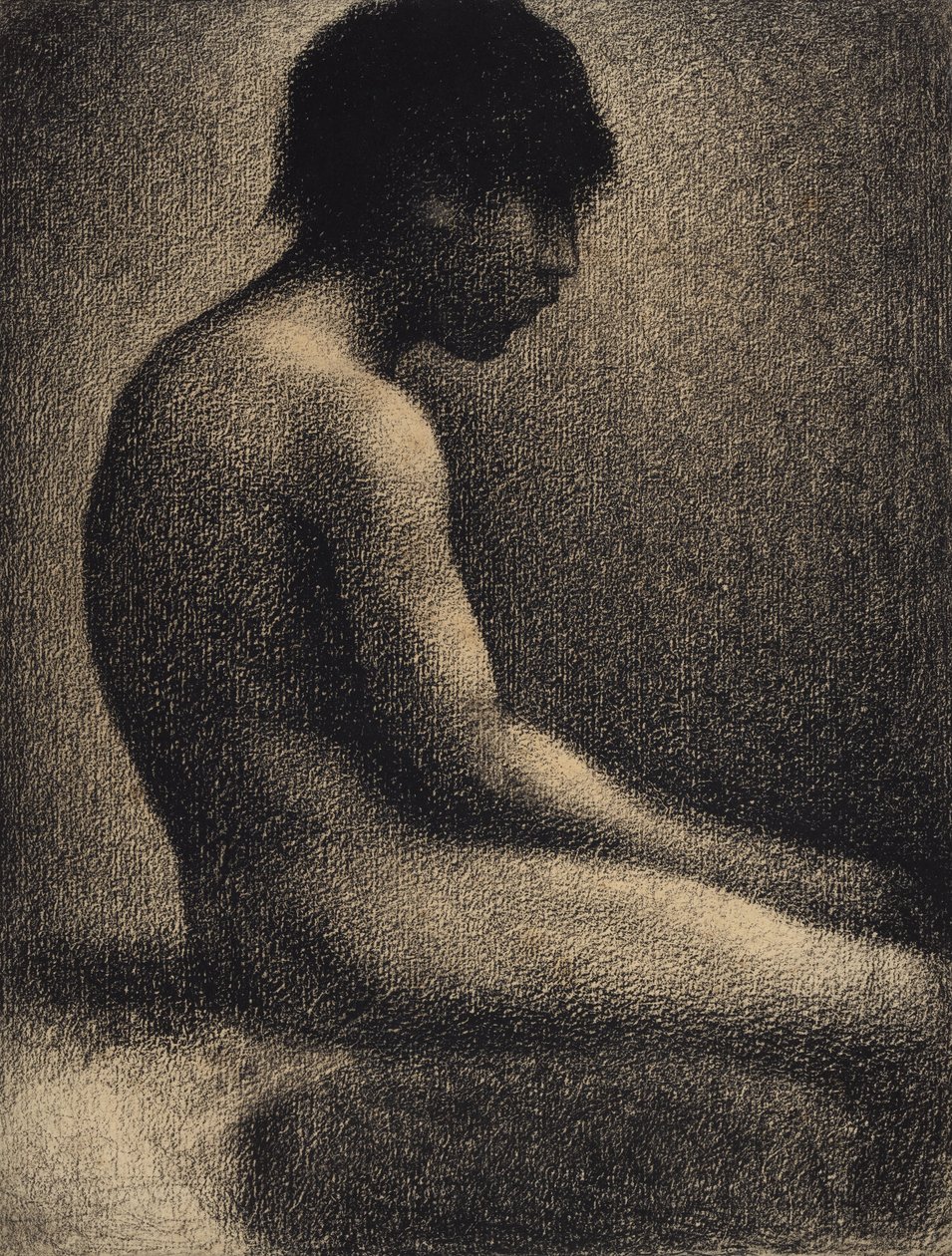 Ülő akt - Tanulmány az Une Baignade-hez alkotó: Georges Seurat