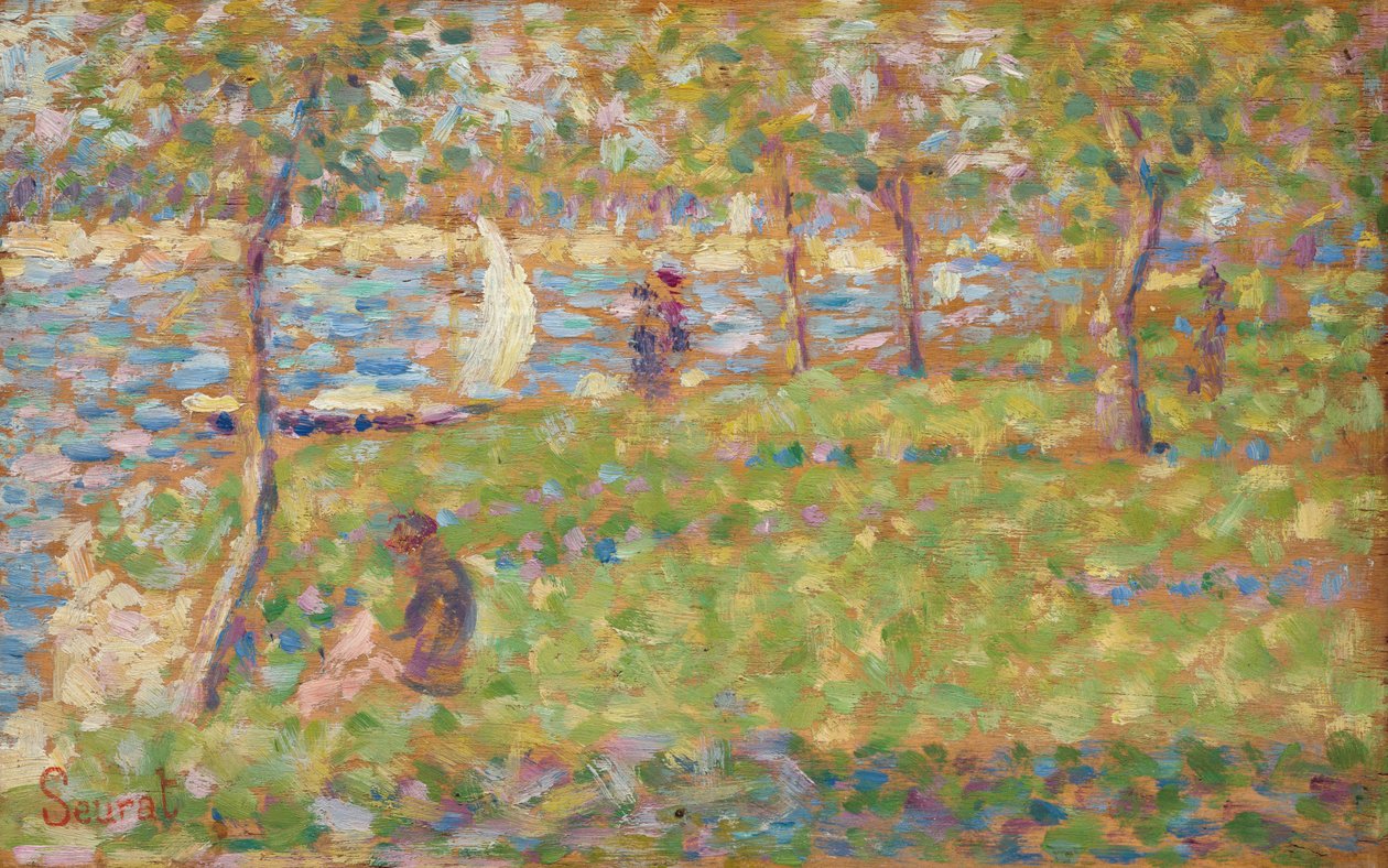 Tanulmány a "La Grande Jatte" számára alkotó: Georges Seurat