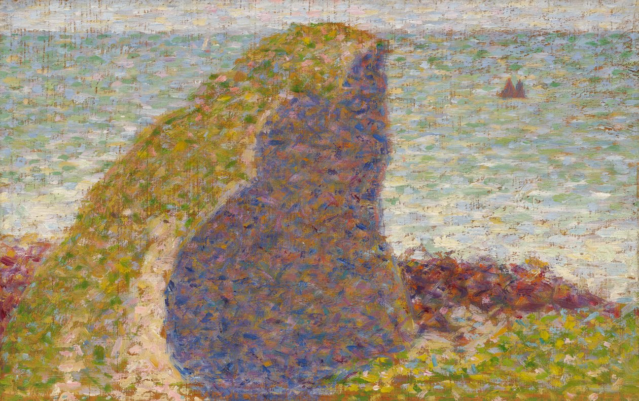 Tanulmány a Le Bec du Hoc-hoz, Grandcamp alkotó: Georges Seurat