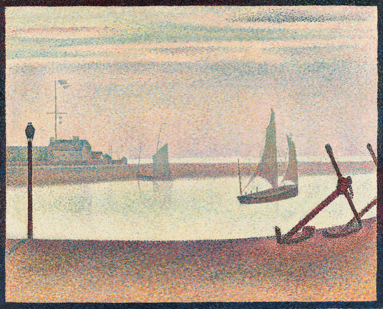 A csatorna Gravelines-nél, este alkotó: Georges Seurat