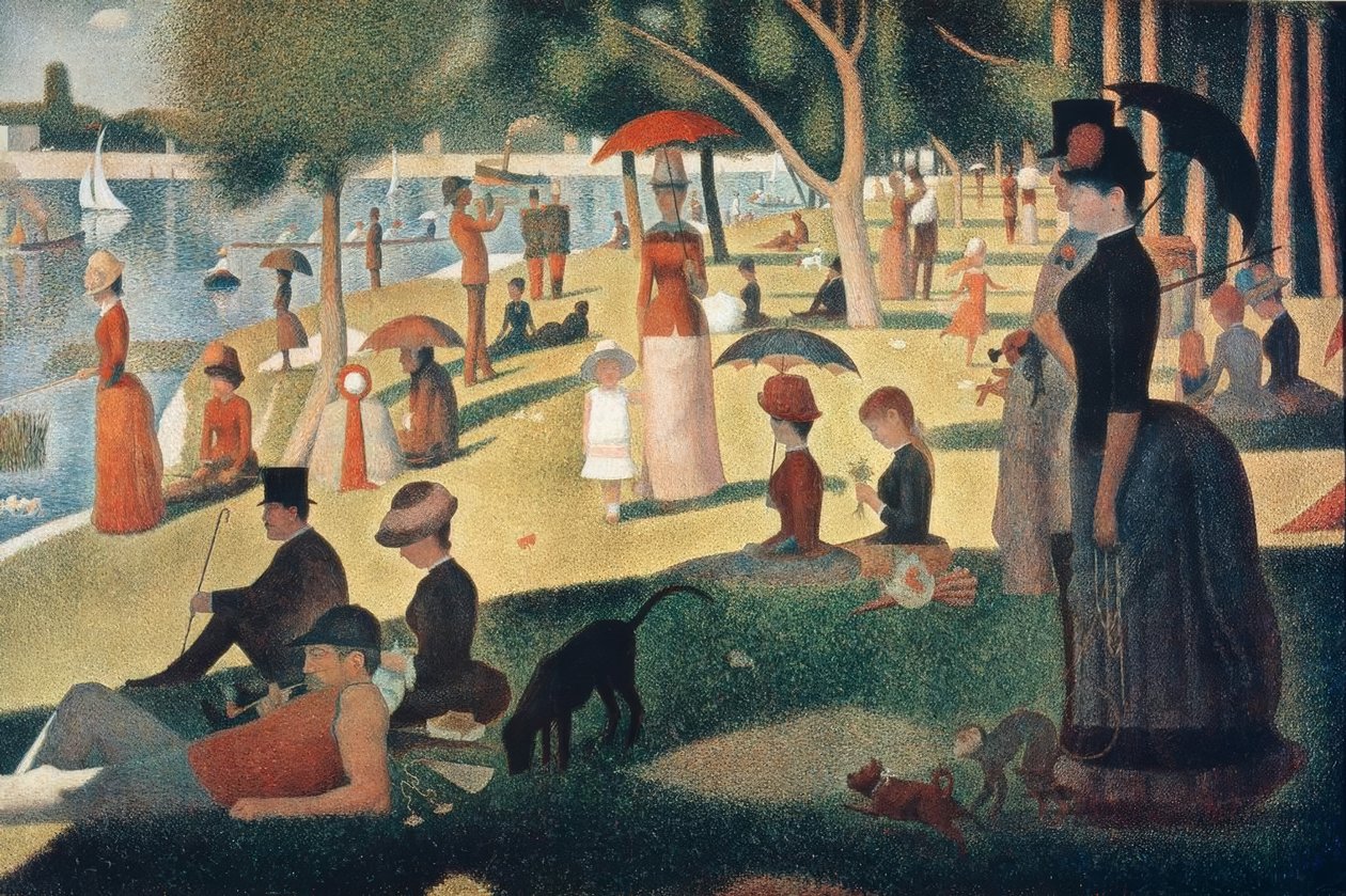 Vasárnap délután az Ile de la Grande Jatte-n alkotó: Georges Seurat
