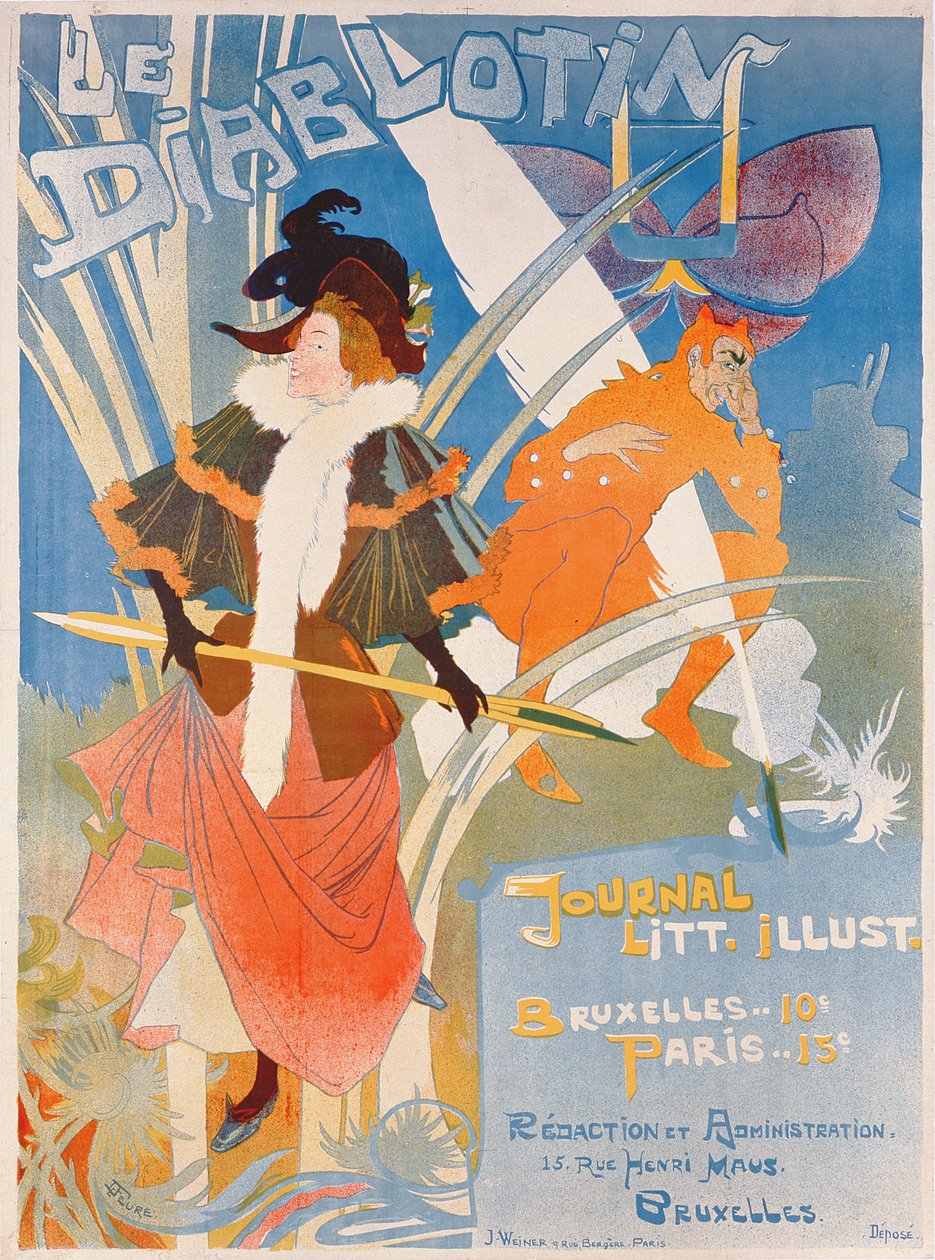 A „Le Diablotin” magazin címlapillusztrációja alkotó: Georges de Feure