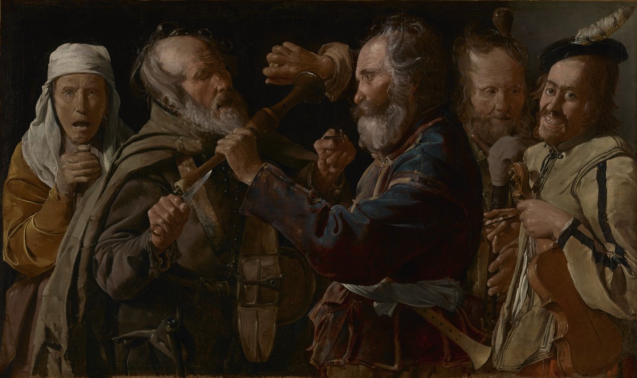 A zenészek verekedése alkotó: Georges de La Tour