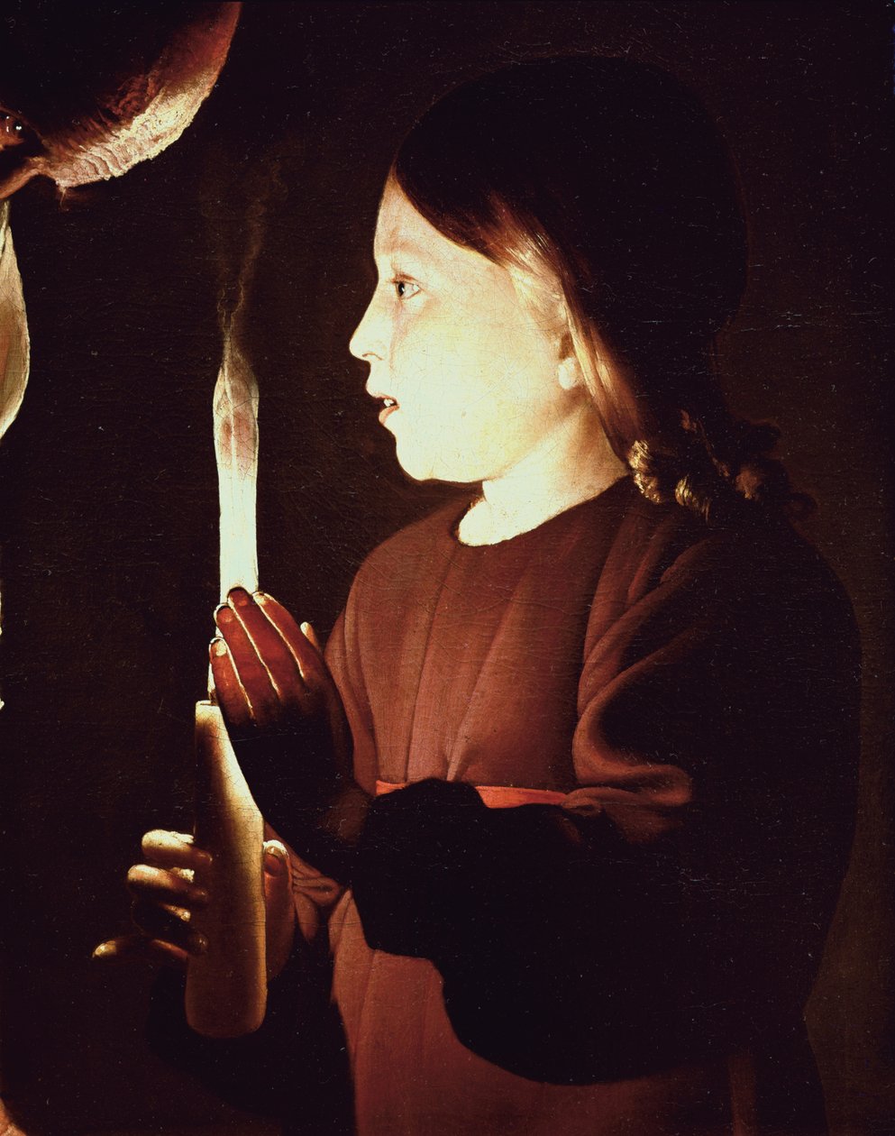 Asztalos Szent József, részlet a Kisded Krisztusról, 1640 körül (34785. részlet) alkotó: Georges de La Tour