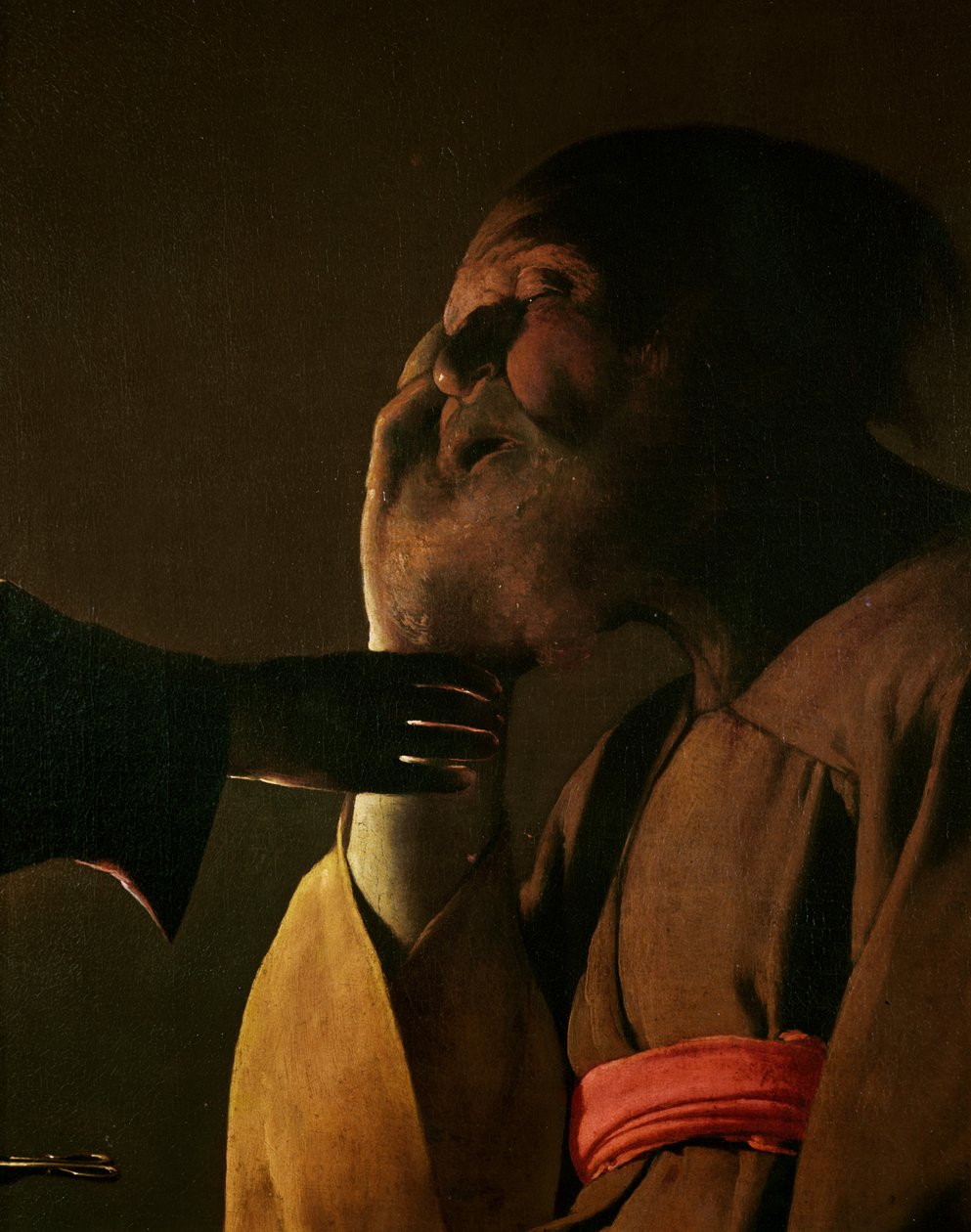 József és az angyal, 1652 olaj, vászon, 3126 részlet alkotó: Georges de La Tour
