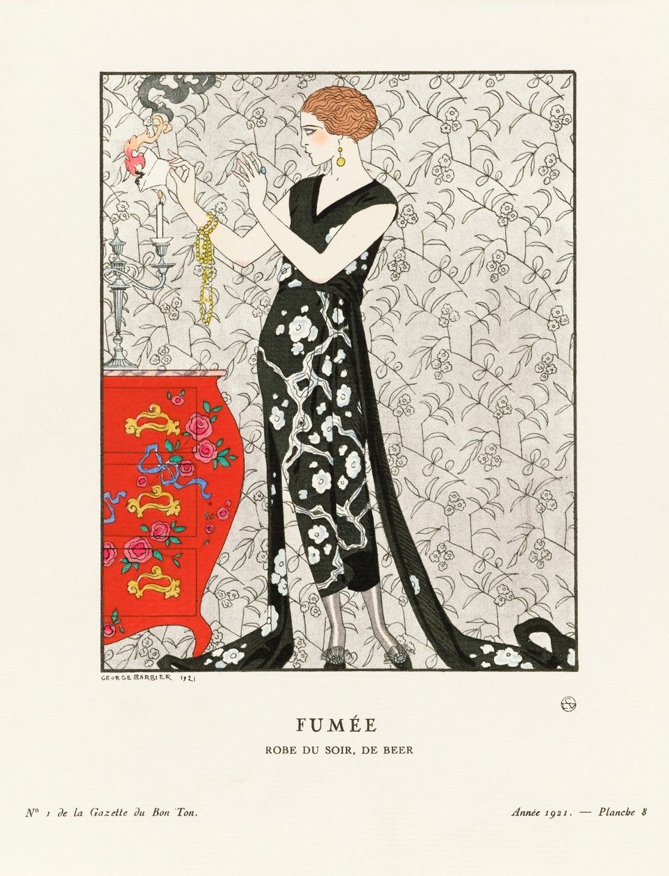 Fumee, a "Gazette du Bon Ton"-ból (nyomtatás) alkotó: Georges (after) Barbier