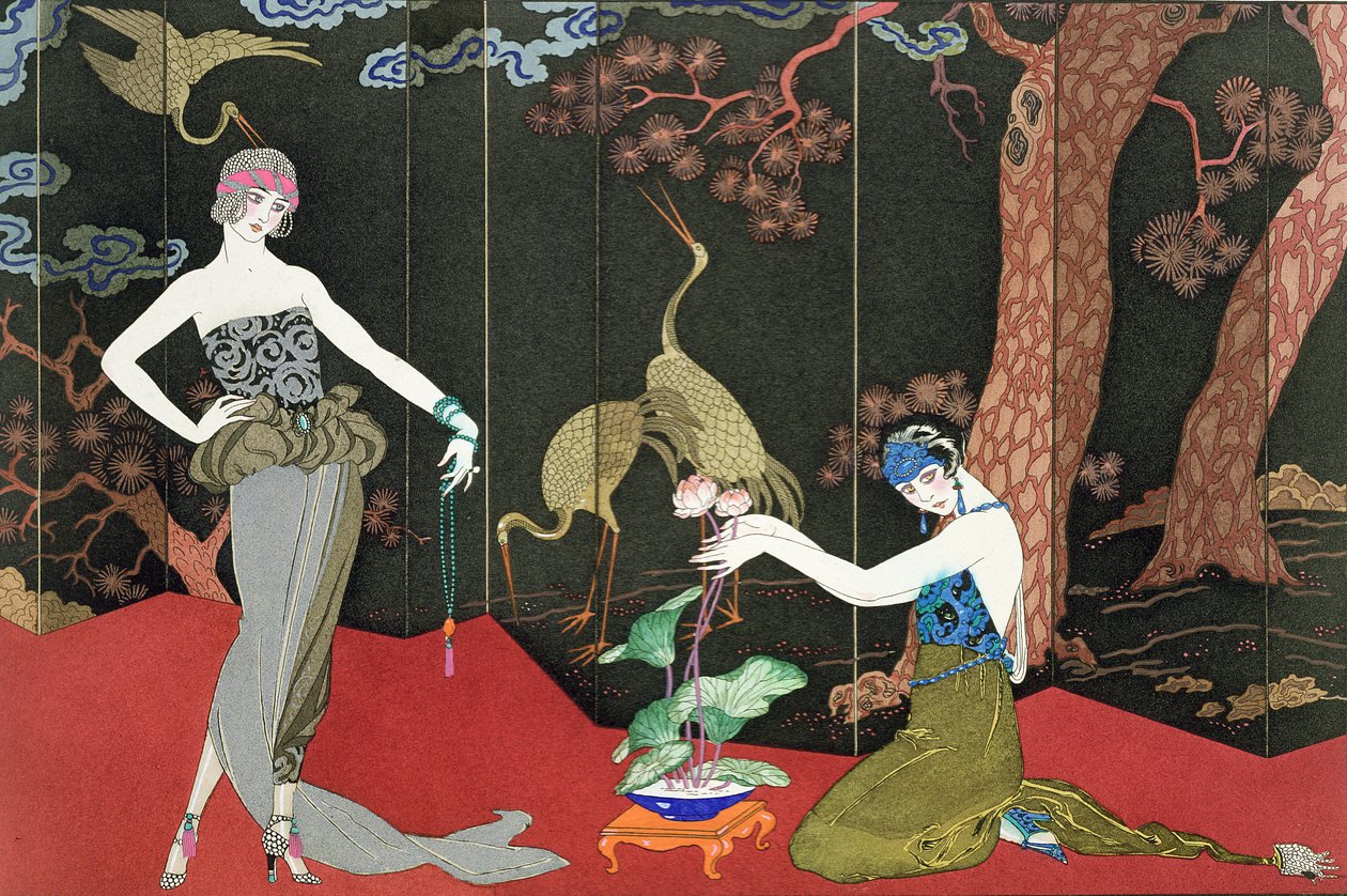 A Lakk divatja, metszett Henri Reidel alkotó: Georges (after) Barbier