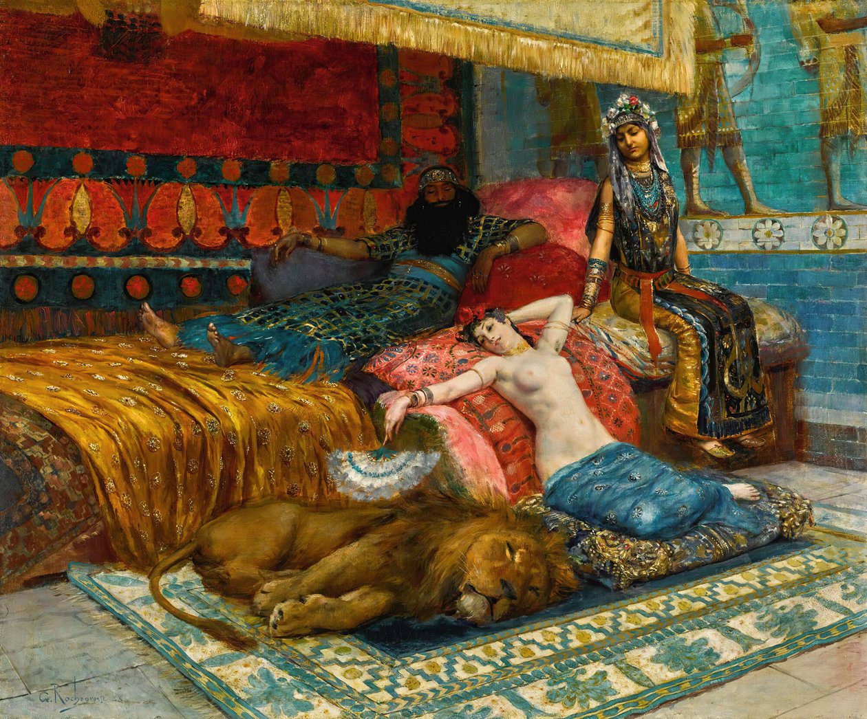 Tétlen pillanatok, 1888. alkotó: Georges Antoine Rochegrosse