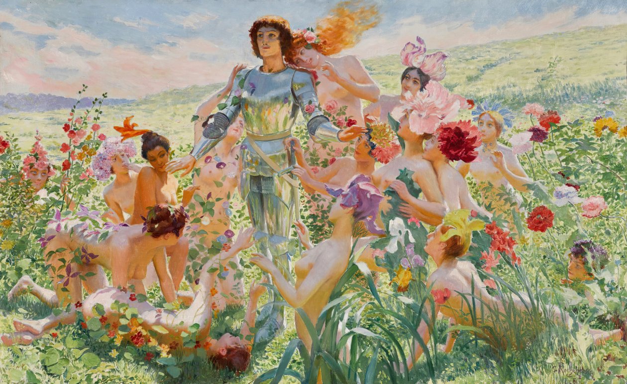 A virágok lovagja, 1894. alkotó: Georges Antoine Rochegrosse