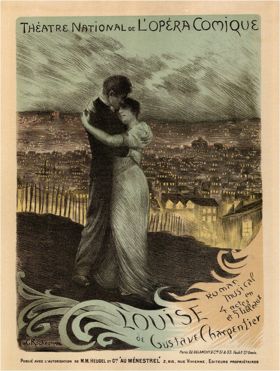Gustave Charpentier opera Louise plakátja, 1900 alkotó: Georges Antoine Rochegrosse