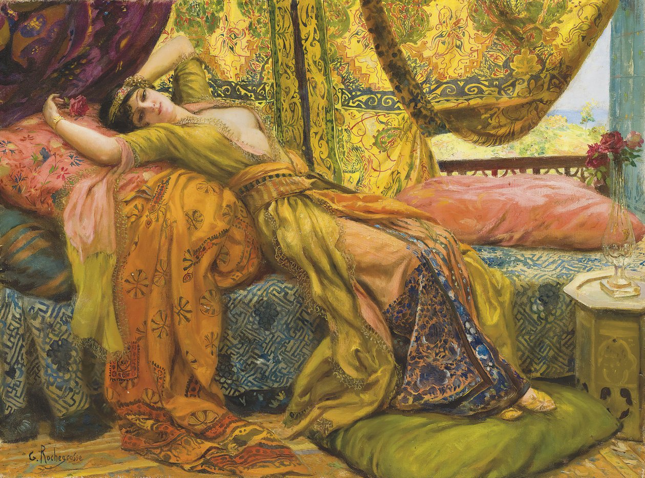 Fekvő szépség. alkotó: Georges Antoine Rochegrosse