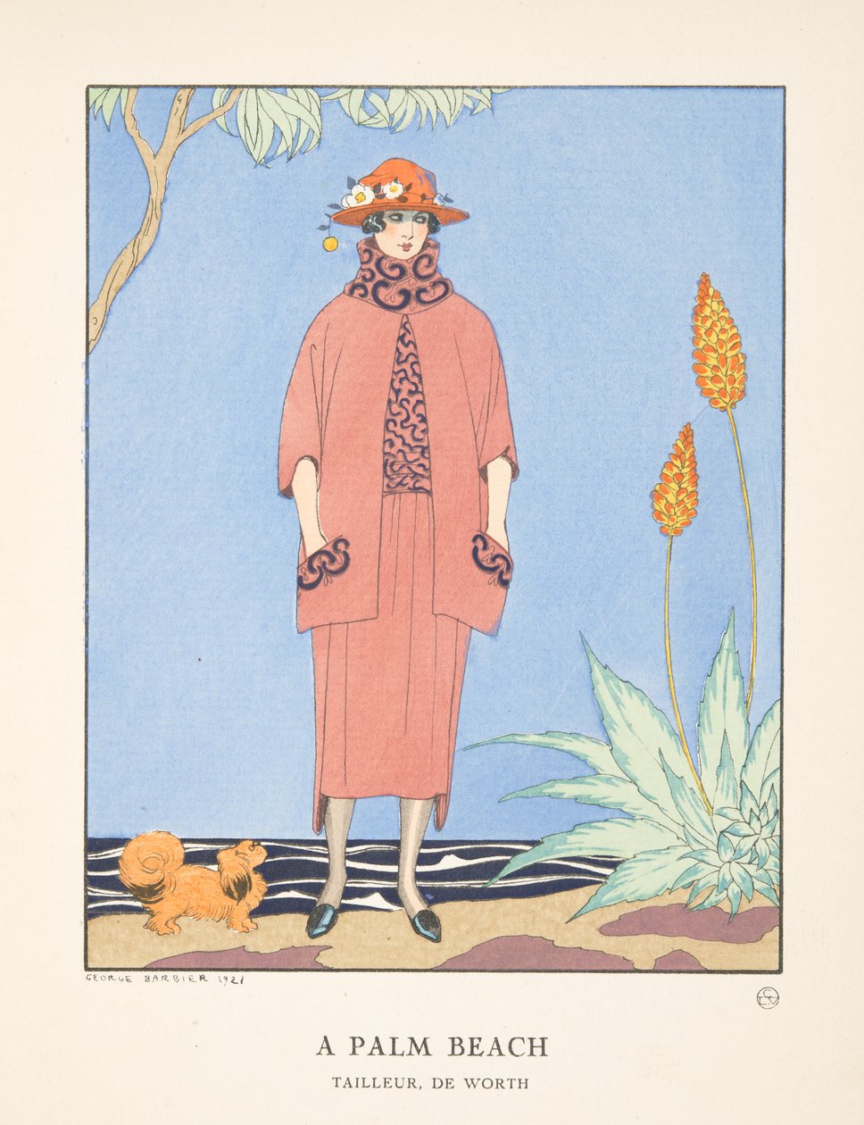 Palm Beach, a divattányérok gyűjteményéből alkotó: Georges Barbier