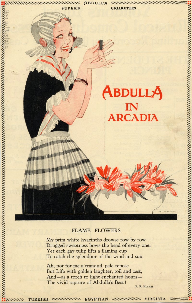 Abdulla cigaretták, 1920-as évek alkotó: Georges Barbier