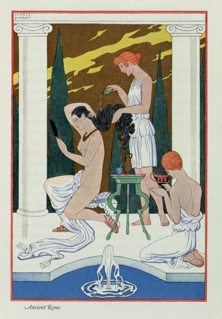 Az ókori Róma, a "Parfüm művészete", pub. 1912 (pochoir print) alkotó: Georges Barbier