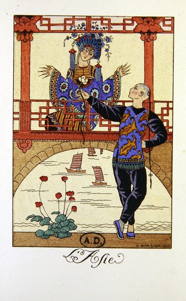 „Ázsia”, illusztráció egy 1921-es naptárhoz alkotó: Georges Barbier