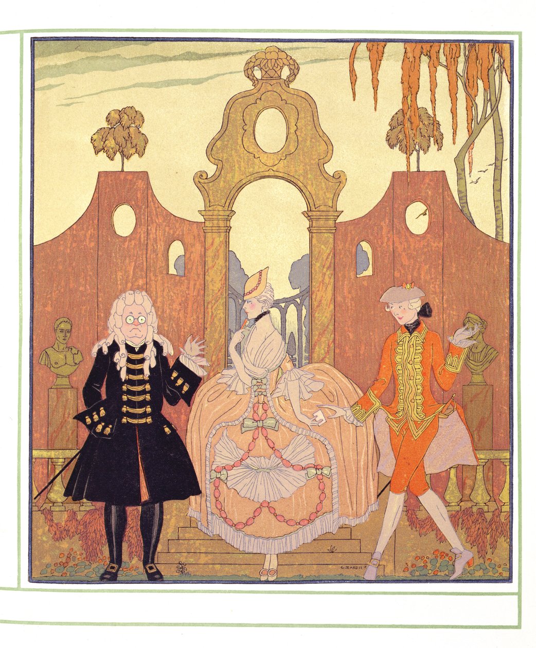„Billet Doux” (toll, tinta és akvarell papíron) (lásd még: 133211) alkotó: Georges Barbier