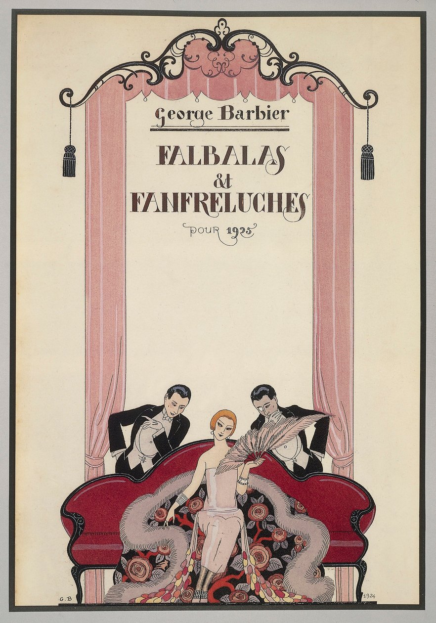 Falbalas et Fanfreluches, 1925-ös almanach borítója, George Barbier (1882-1932), Franciaország, XX. század alkotó: Georges Barbier