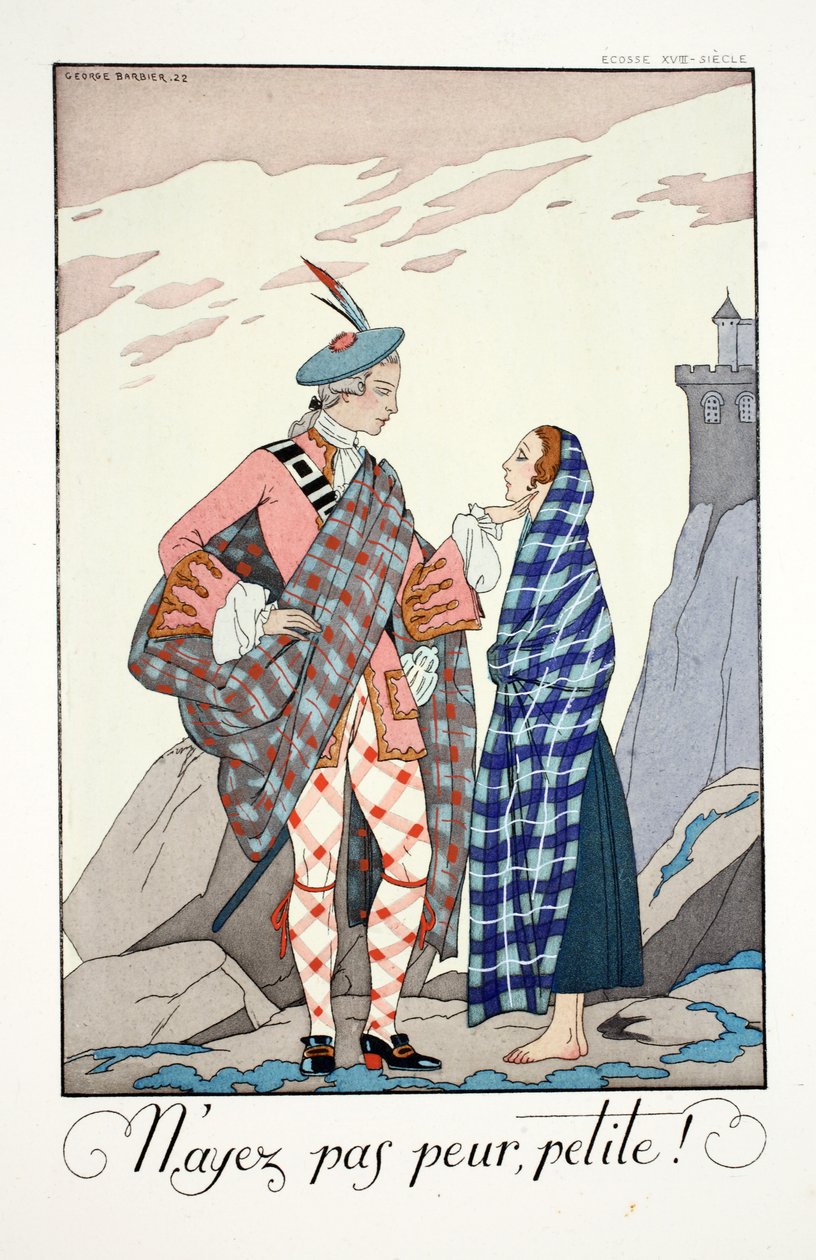Ne félj, kicsim!, a „Falbalas és Fanfreluches, Jelen, Múlt és Jövő módok almanachjából” alkotó: Georges Barbier