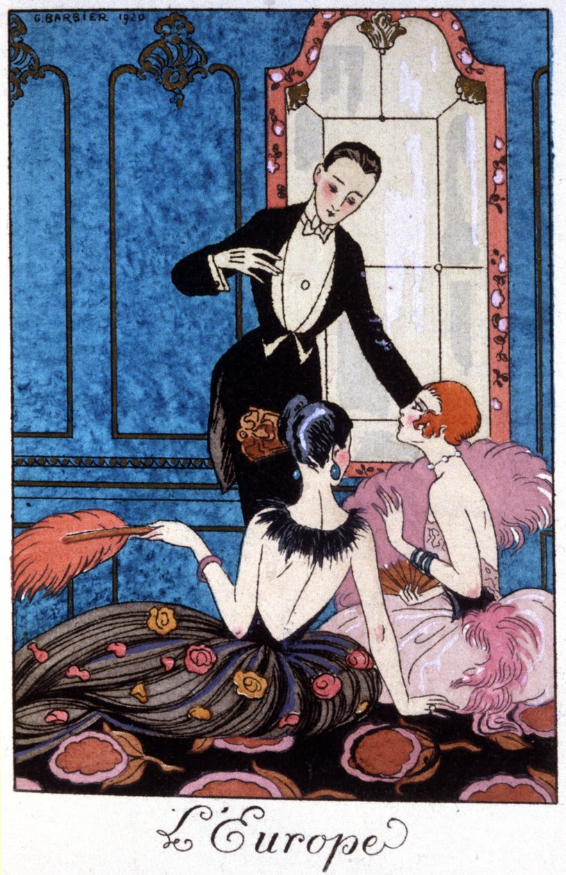 Európa, XX. század eleje (illusztráció) alkotó: Georges Barbier