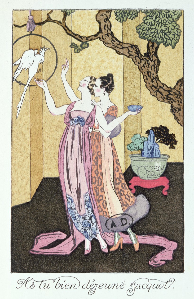 – Jól vacsorázott, Jacquot? alkotó: Georges Barbier