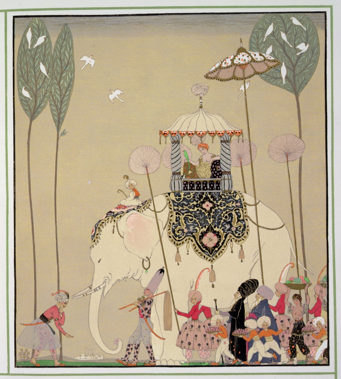 Birodalmi körmenet (színes litó) alkotó: Georges Barbier