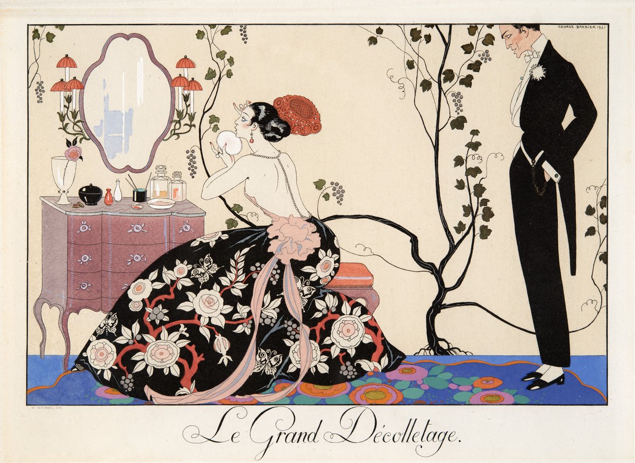 Le Grand Décolletage, H. Reidel metszete alkotó: Georges Barbier