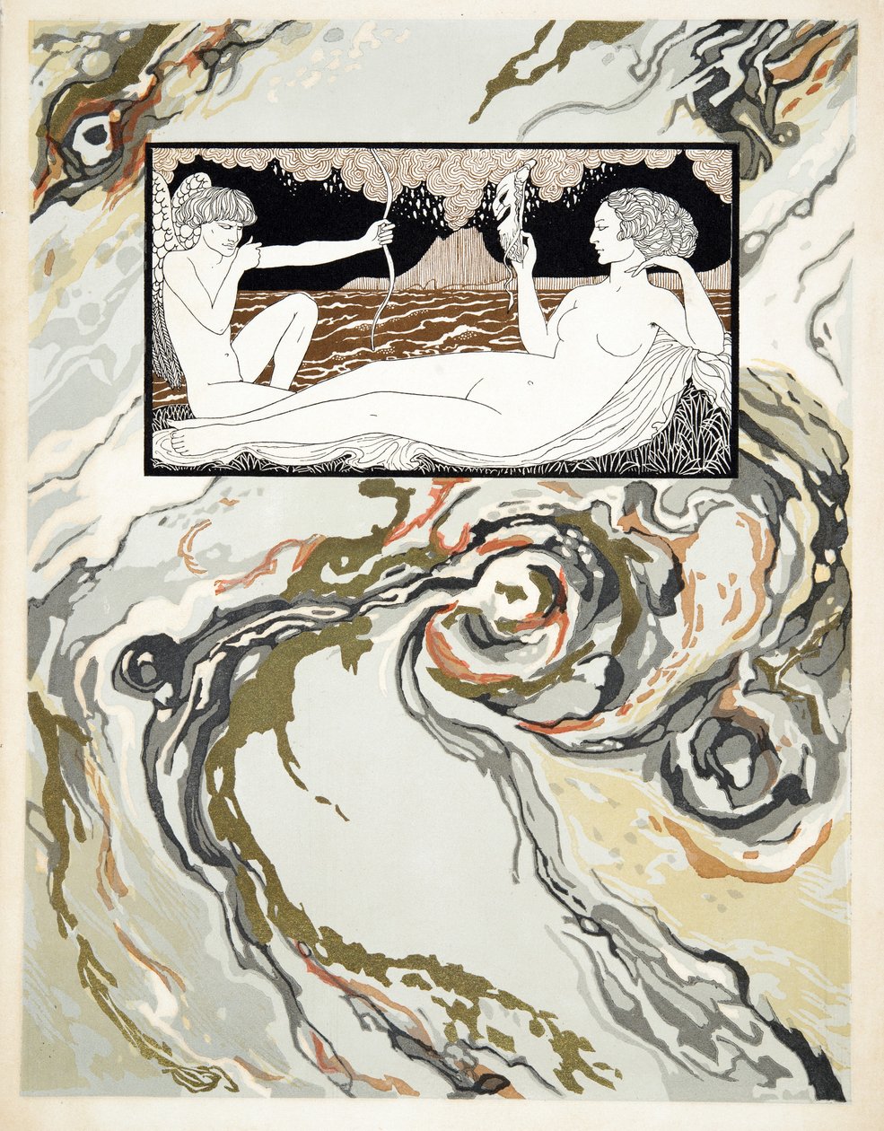 Vígjáték szereplői, első borító, kocsma. 1922 (sablonnyomat) alkotó: Georges Barbier