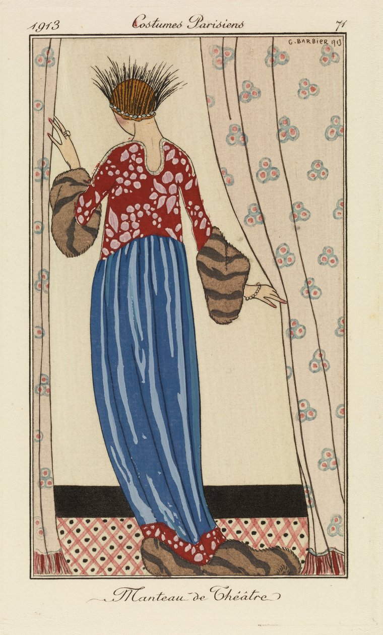 71. tábla a Costumes Parisiens-től alkotó: Georges Barbier
