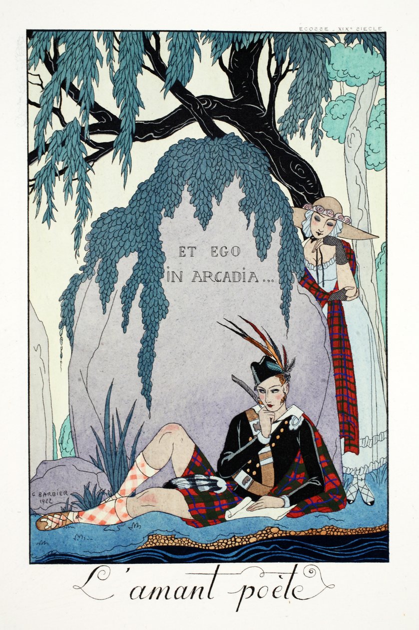 Poet Lover, a „Falbalas & Fanfreluches, A jelen, múlt és jövő módozatainak almanachjából” alkotó: Georges Barbier